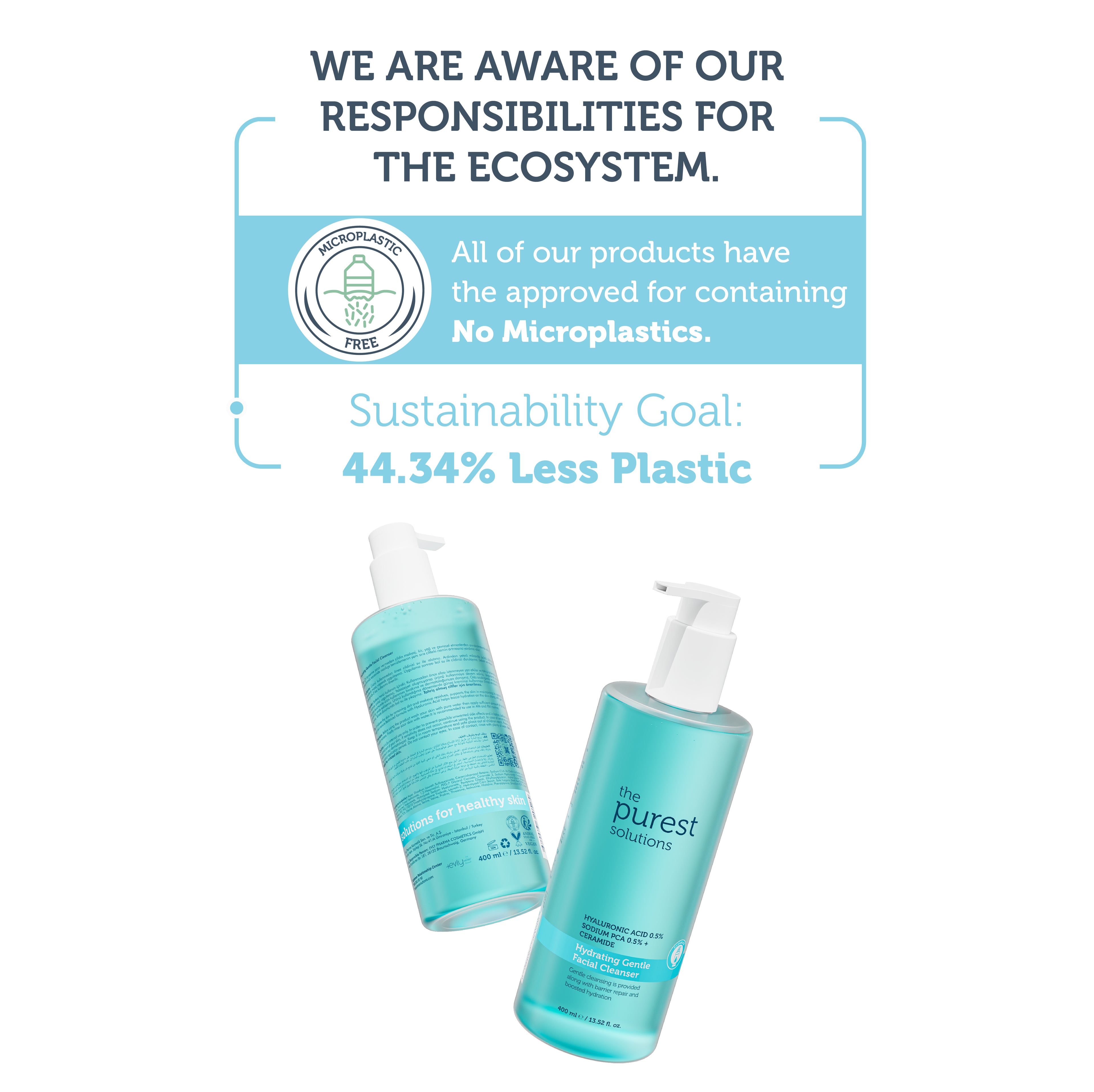 Moisturizing and Barrier Repair Facial Cleansing Gel with Hyaluronic Acid for Dry and Combination Skin 400 Ml