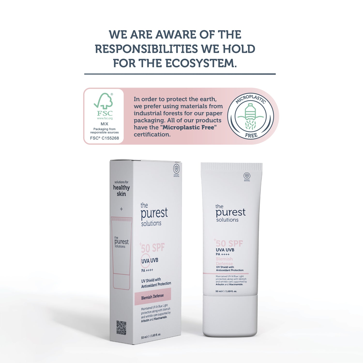Skin Tone Equalizer and Anti-Blemish Tinted Sunscreen Cream SPF 50, 50 Ml
