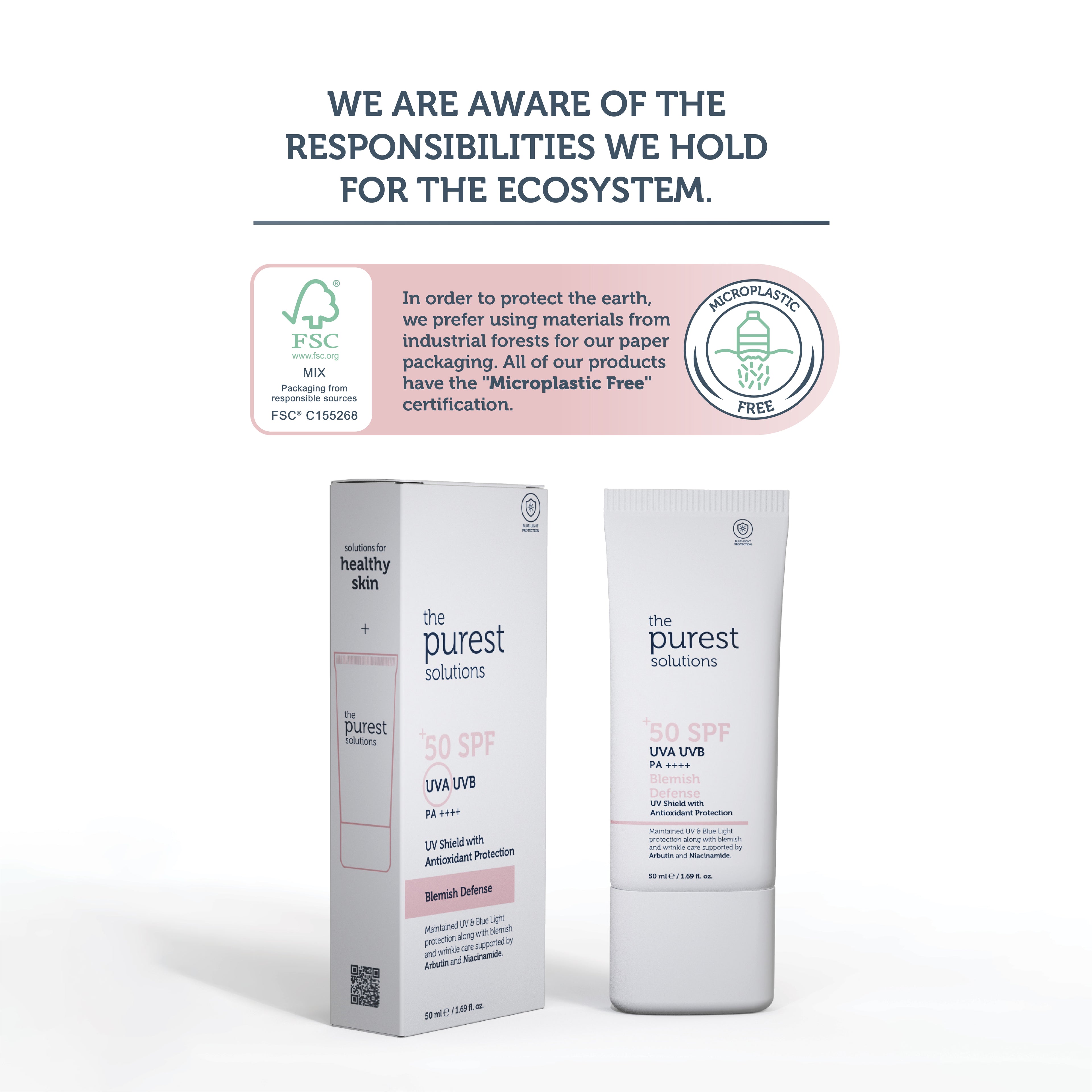 Skin Tone Equalizer and Anti-Blemish Tinted Sunscreen Cream SPF 50, 50 Ml