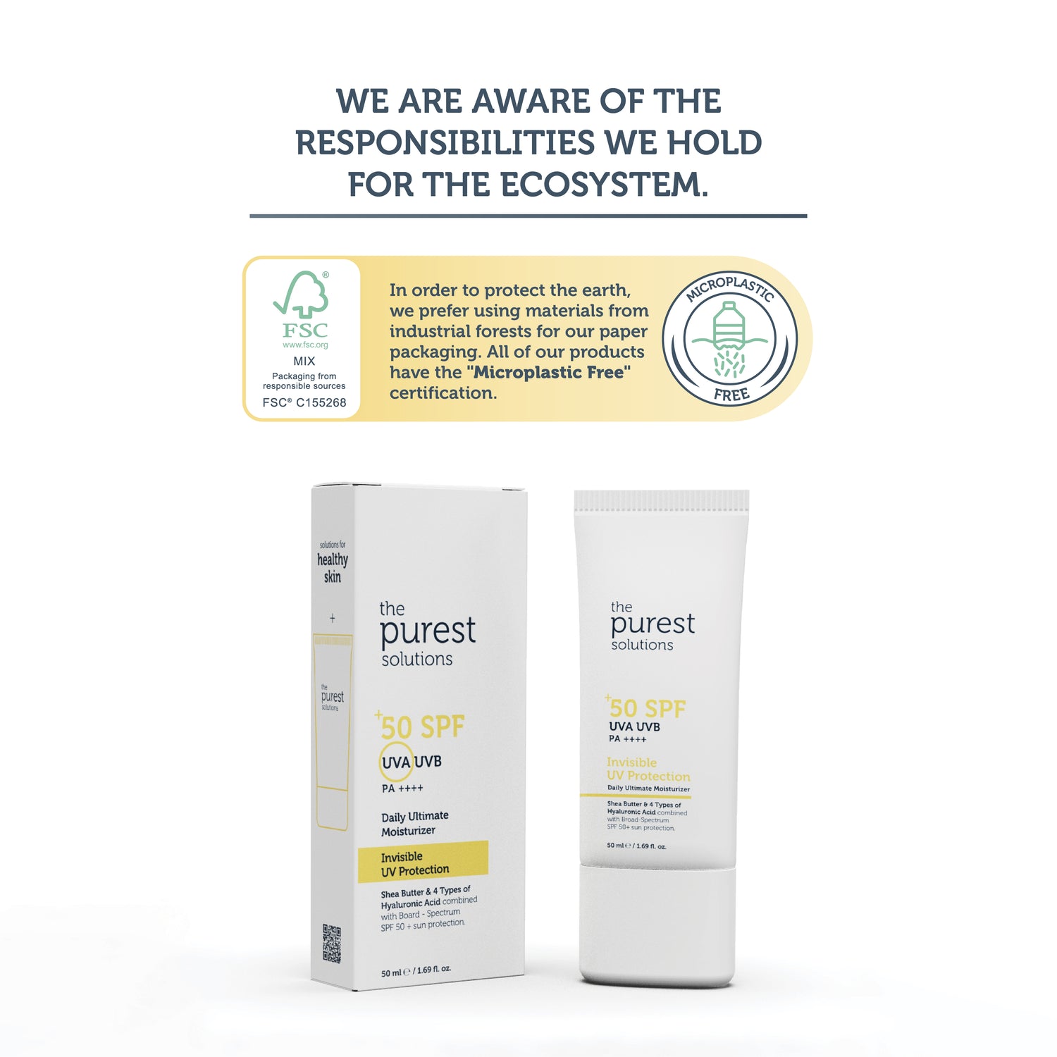 High Protection and Moisturizing Effect Invisible Sun Protection Cream SPF 50, 50 Ml.