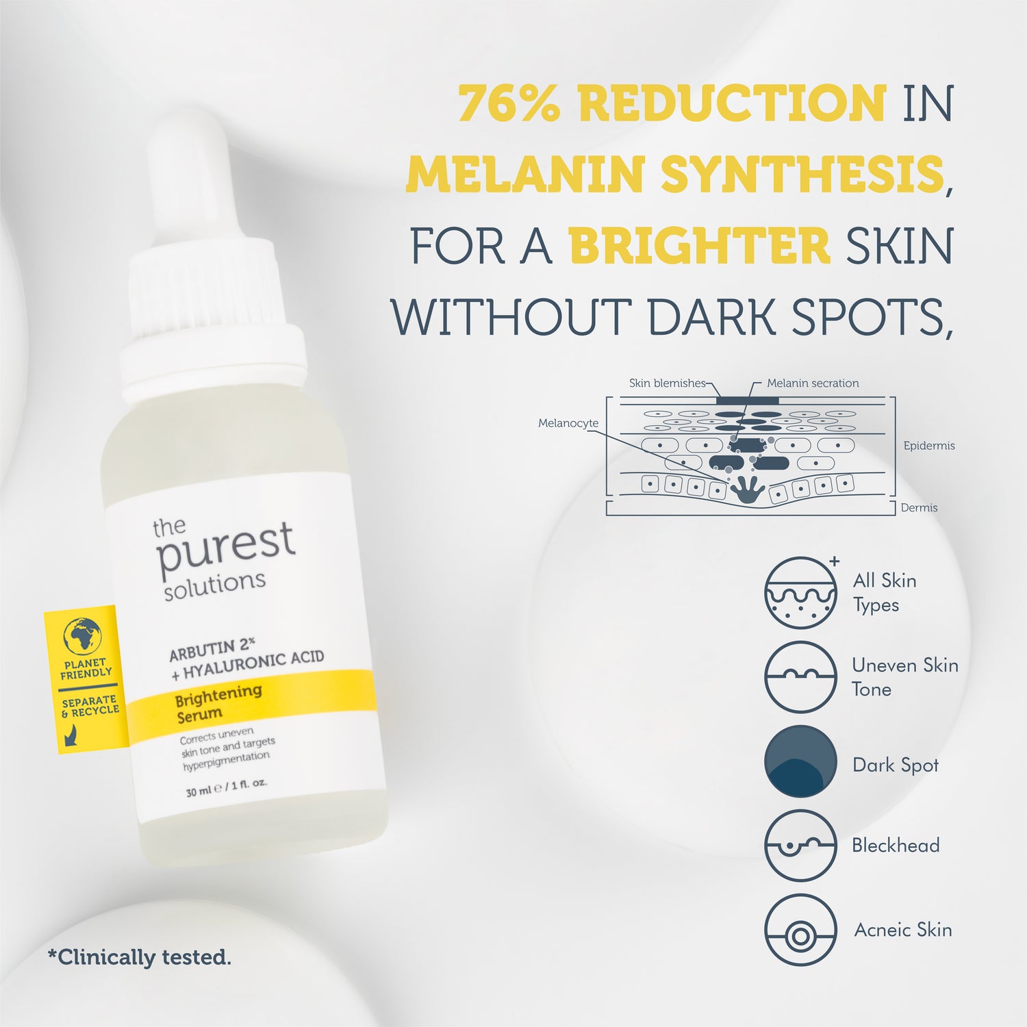 Brightening and Anti-Blemish Arbutin Skin Care Serum 30 Ml