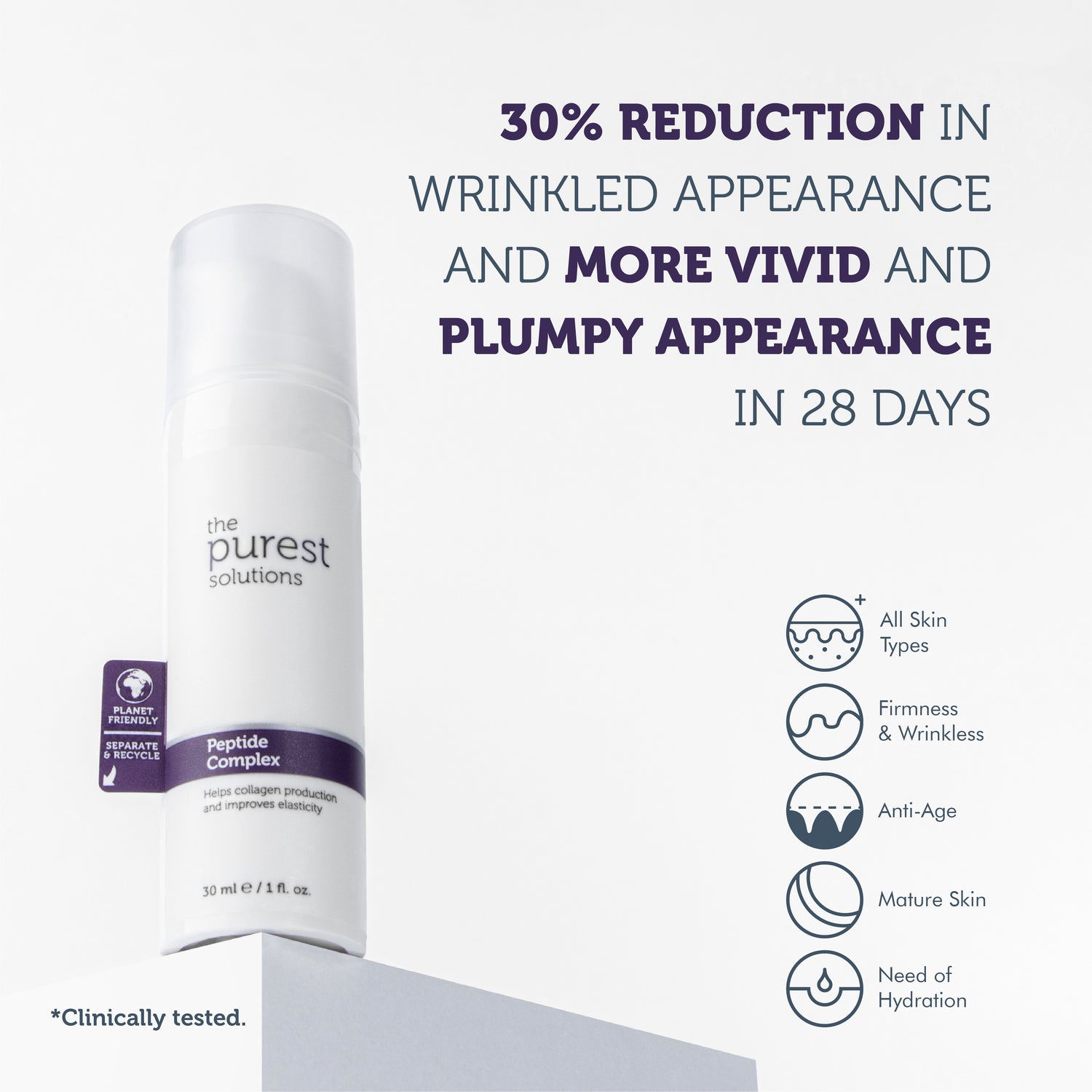 Rejuvenating and Anti-Aging, Repairing Peptide Skin Care Serum 30 Ml (Peptide Complex)