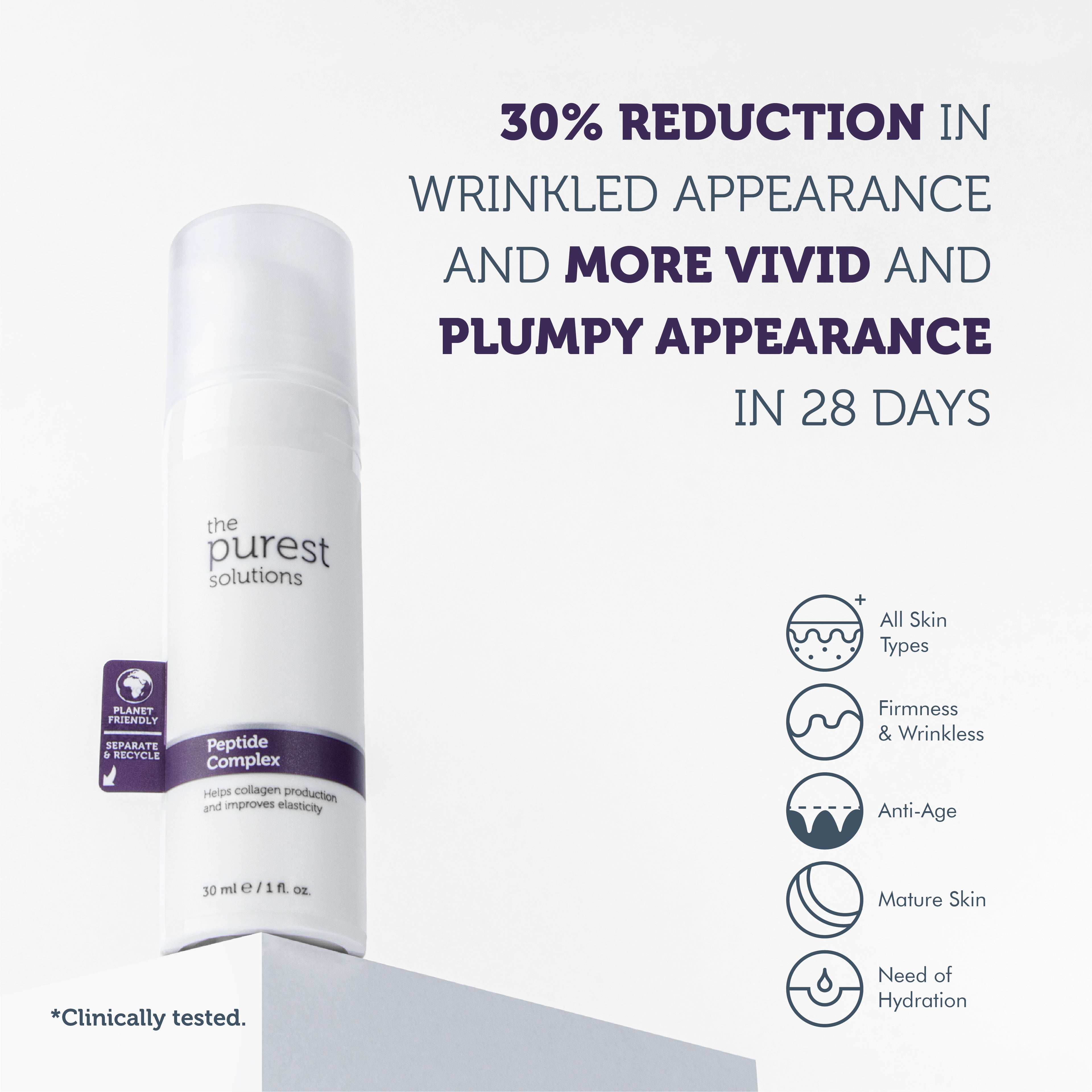Rejuvenating and Anti-Aging, Repairing Peptide Skin Care Serum 30 Ml (Peptide Complex)
