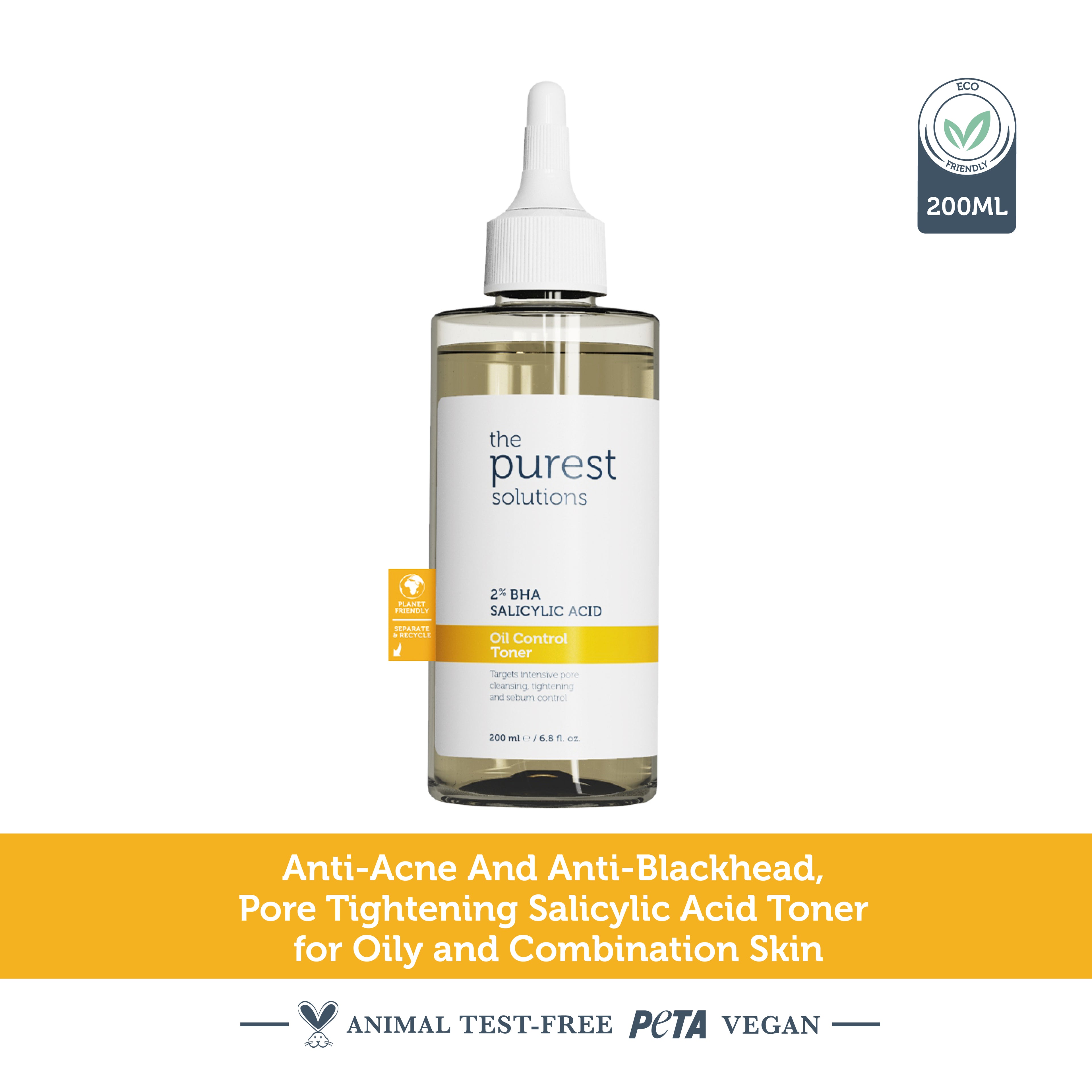 Anti-Acne and Anti-Blackhead, Pore Tightening Salicylic Acid Toner 200 Ml