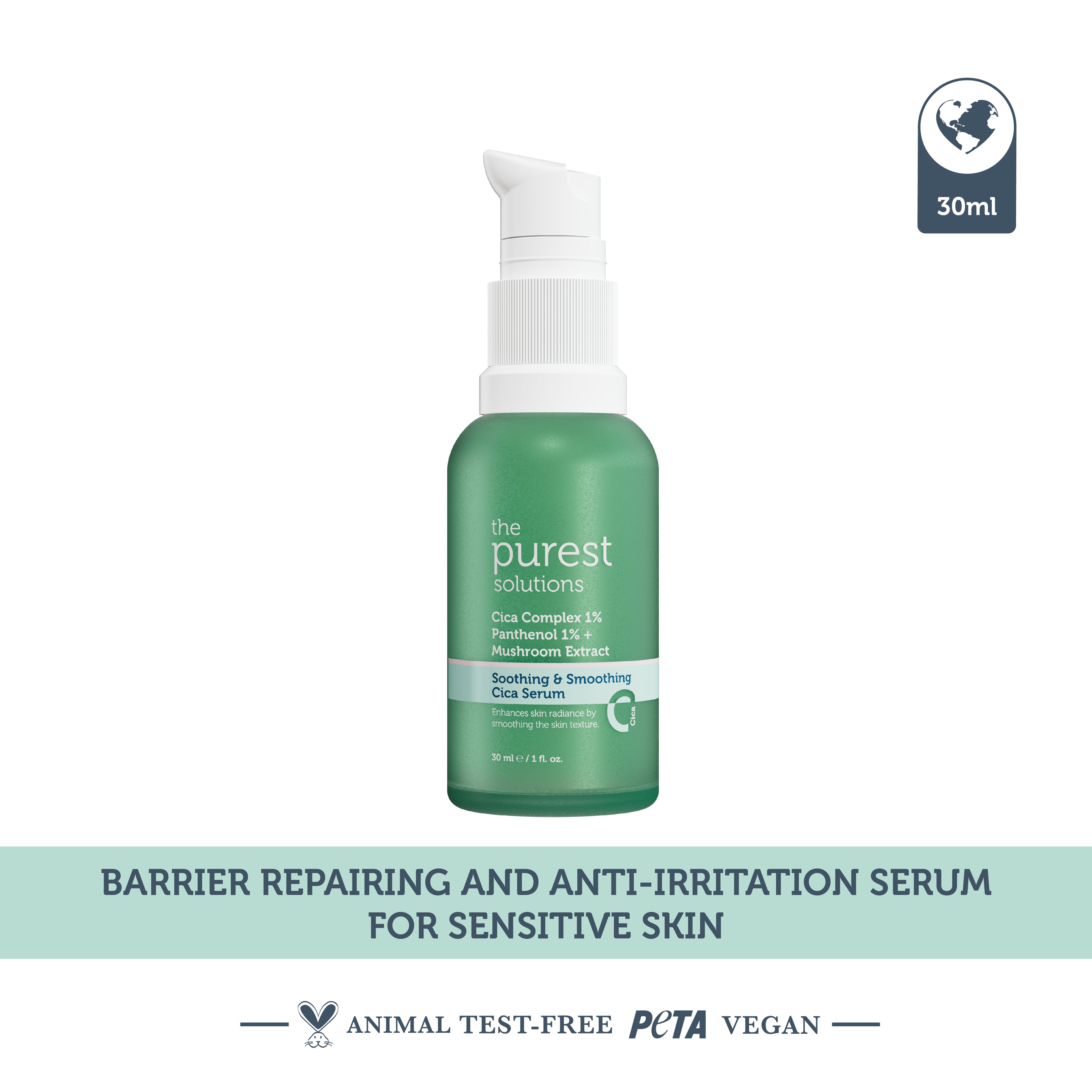 Soothing & Smoothing Cica Serum / Anti-Redness and Barrier Repair Cica Serum for Sensitive Skin 30 ml