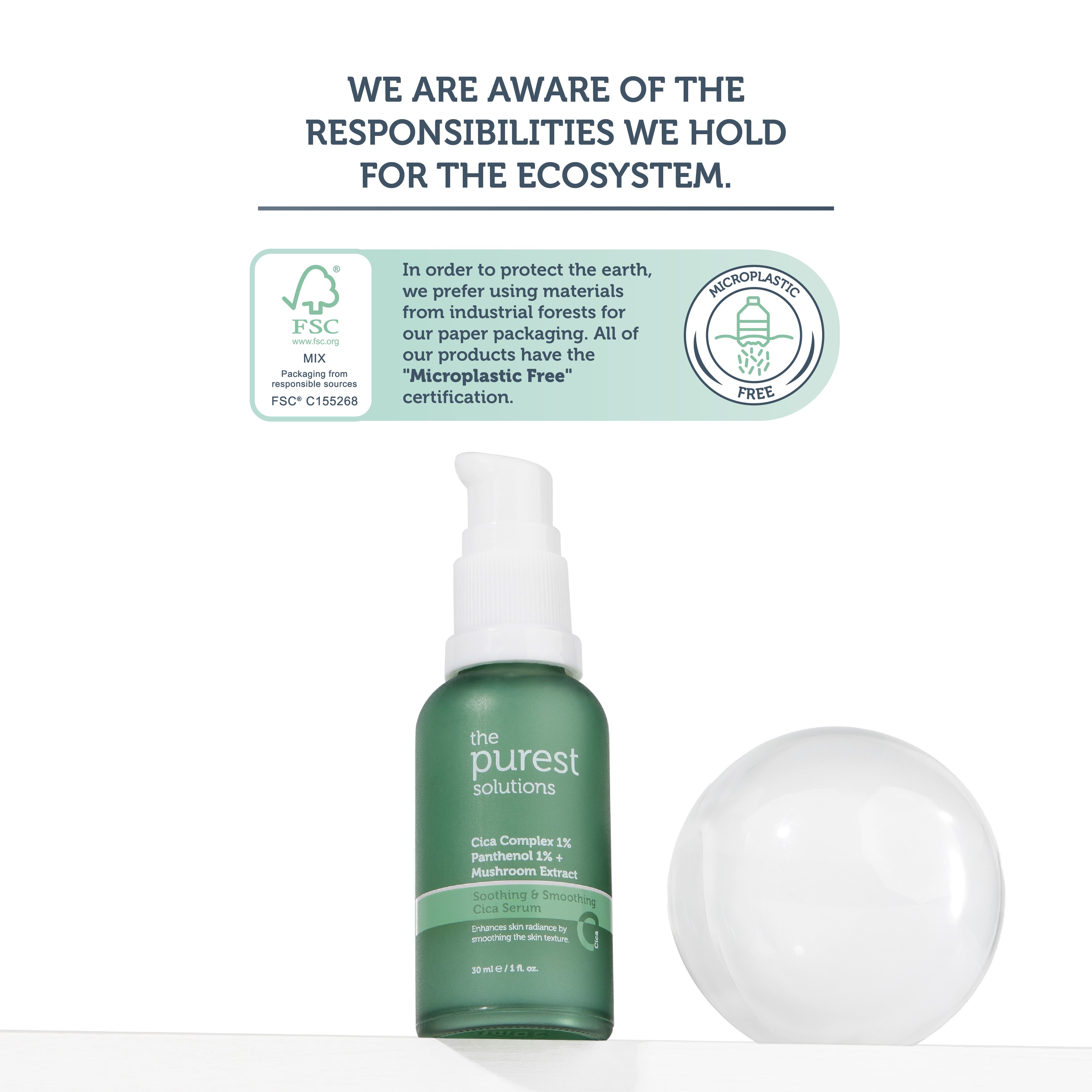 Soothing & Smoothing Cica Serum / Anti-Redness and Barrier Repair Cica Serum for Sensitive Skin 30 ml