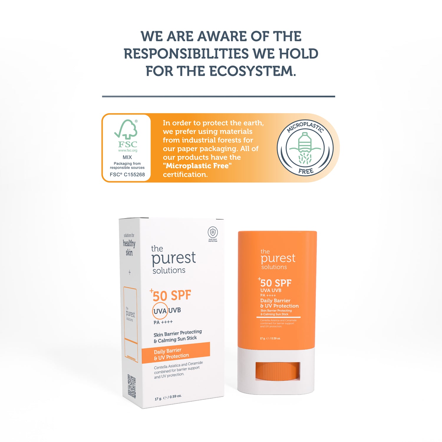 Barrier Repair and Soothing, High Sun Protection Stick SPF 50, 17 g.