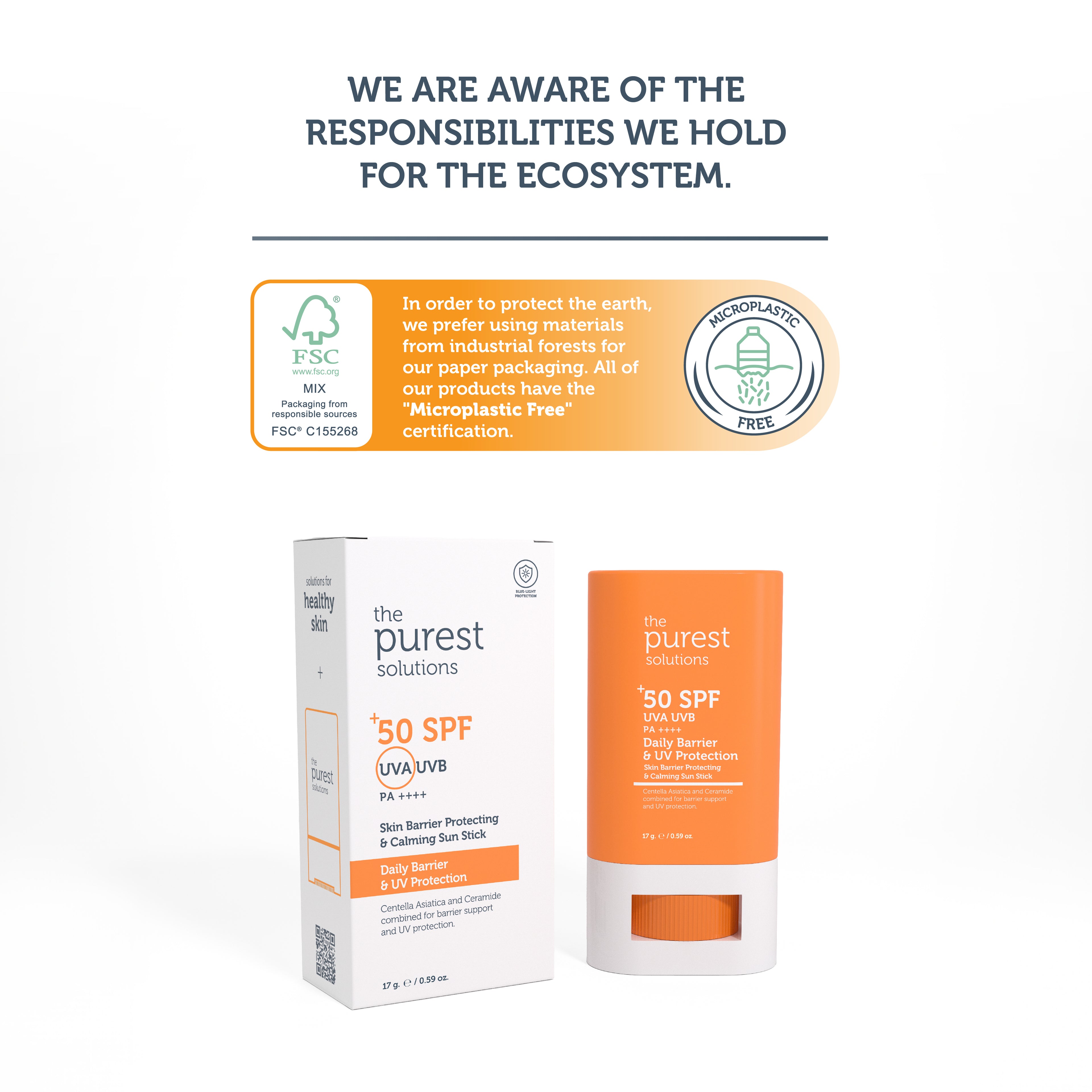 Barrier Repair and Soothing, High Sun Protection Stick SPF 50, 17 g.