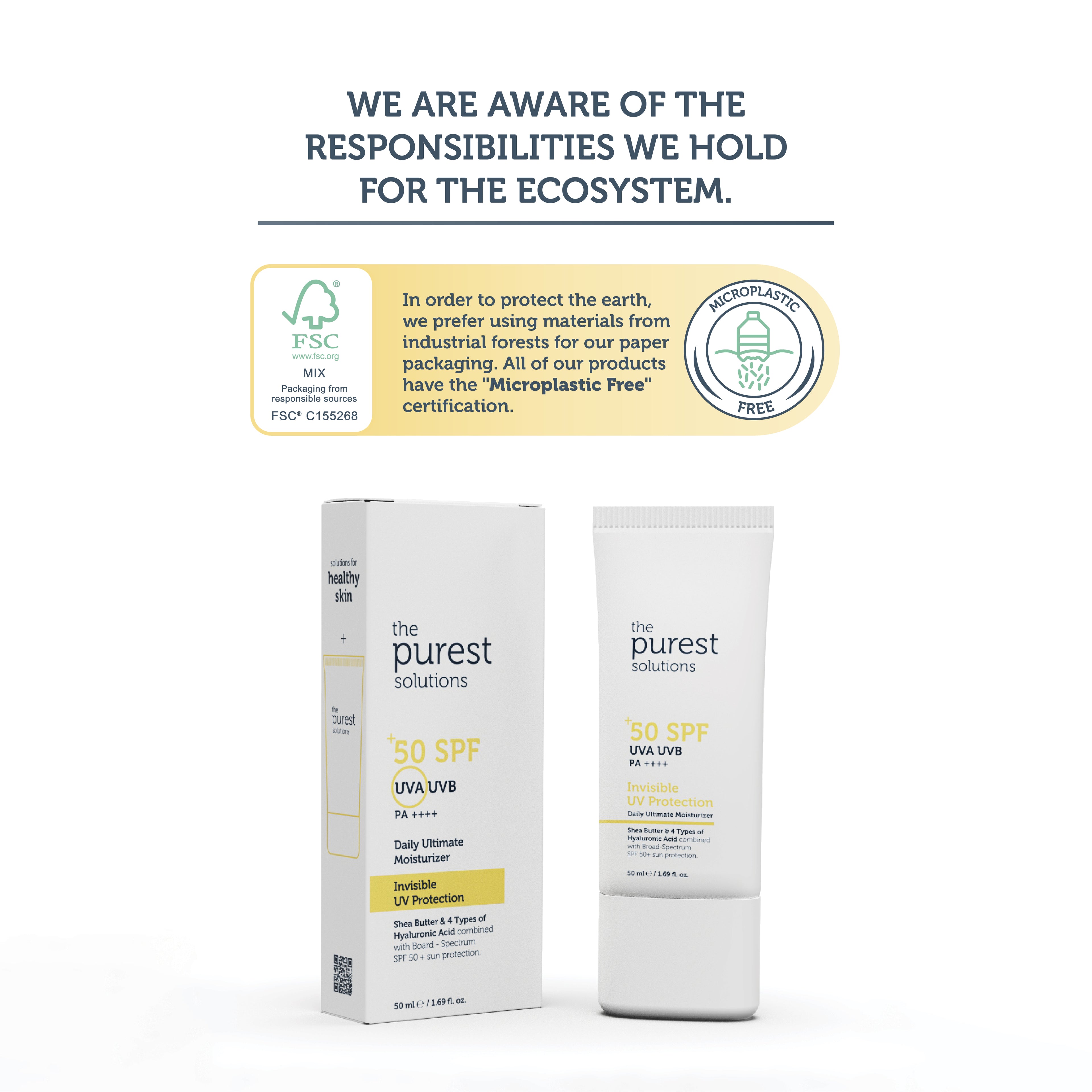 High Protection and Moisturizing Effect Invisible Sun Protection Cream SPF 50, 50 Ml.