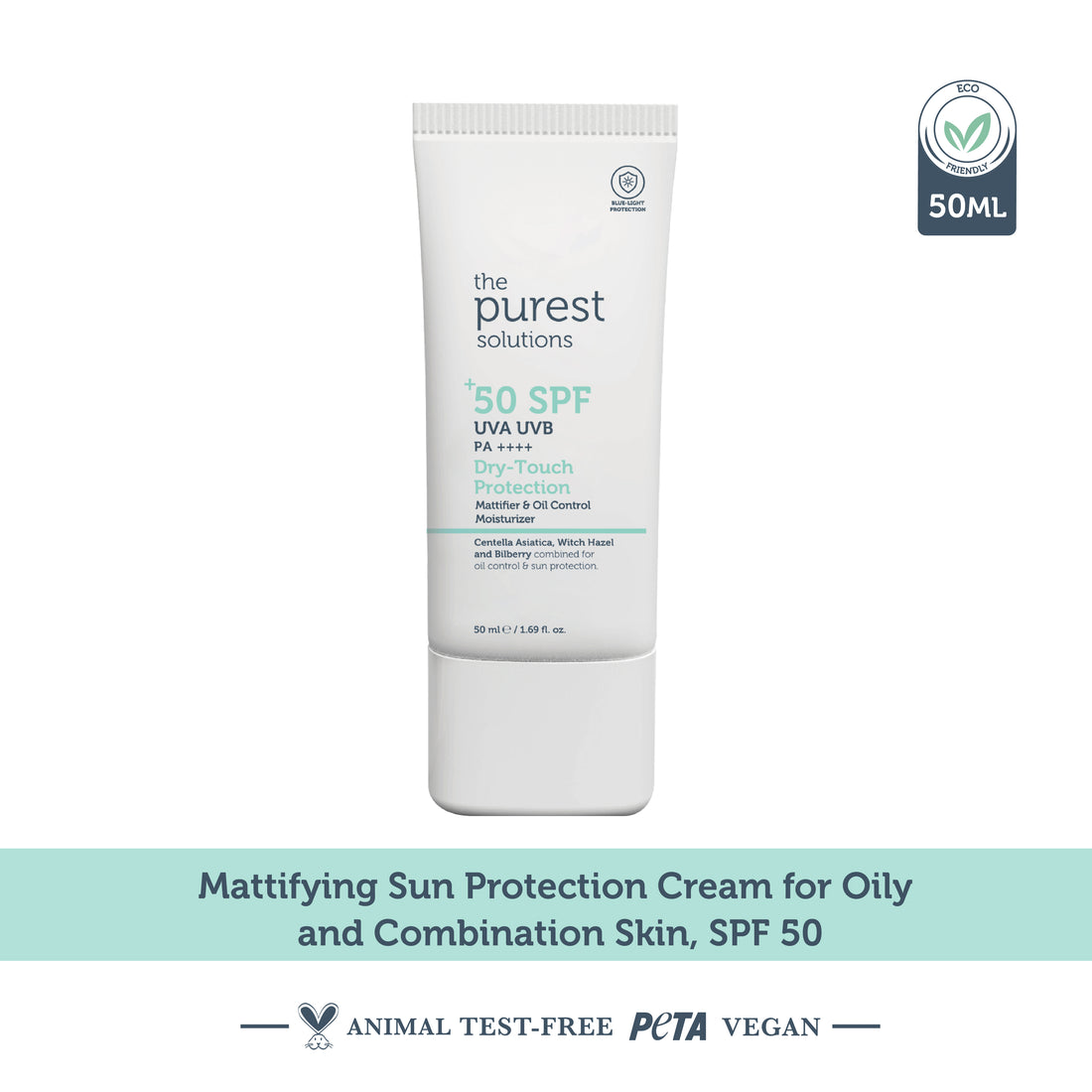 Mattifying Dry-Touch Sunscreen Cream for Oily and Combination Skin, SPF 50, 50 Ml.