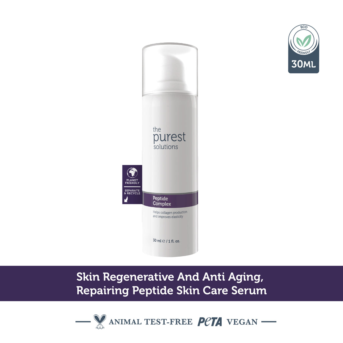 Rejuvenating and Anti-Aging, Repairing Peptide Skin Care Serum 30 Ml (Peptide Complex)