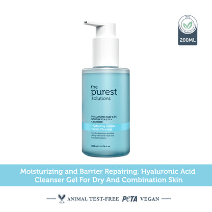 Moisturizing and Barrier Repair Facial Cleansing Gel with Hyaluronic Acid for Dry and Combination Skin 200 Ml