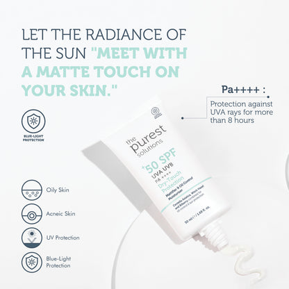 Mattifying Dry-Touch Sunscreen Cream for Oily and Combination Skin, SPF 50, 50 Ml.