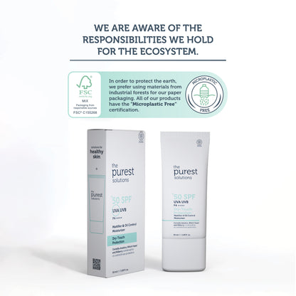 Mattifying Dry-Touch Sunscreen Cream for Oily and Combination Skin, SPF 50, 50 Ml.