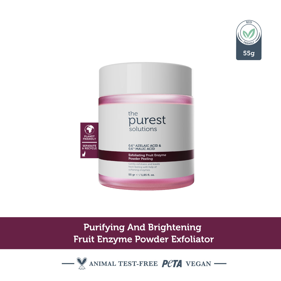 Purifying and Brightening Enzyme Red Powder Peeling Cleanser 55 Gr