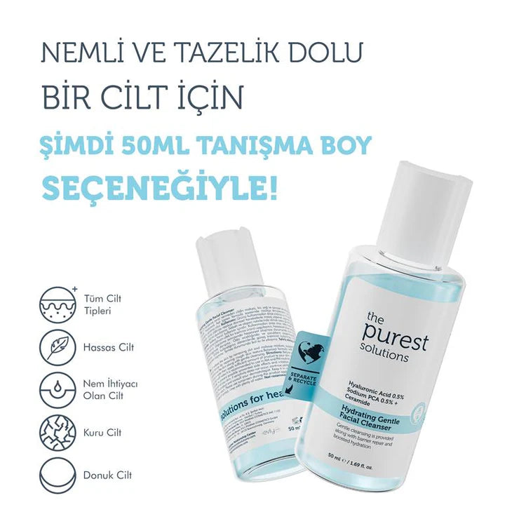 Moisturizing And Barrier Repairing Hyaluronic Acid Facial Cleansing Gel For Dry And Combination Skin 50 ml
